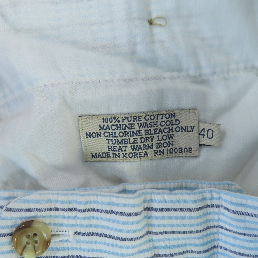 Peter Millar Shorts Men 40 Blue Brown Seersucker Pleated Pockets Golf - Picture 4 of 9